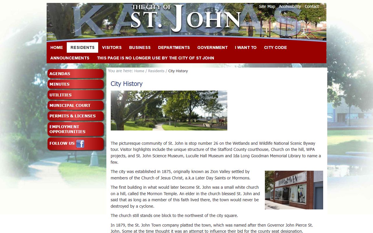 Stafford County Clerk of the District Court St. John courthouse history