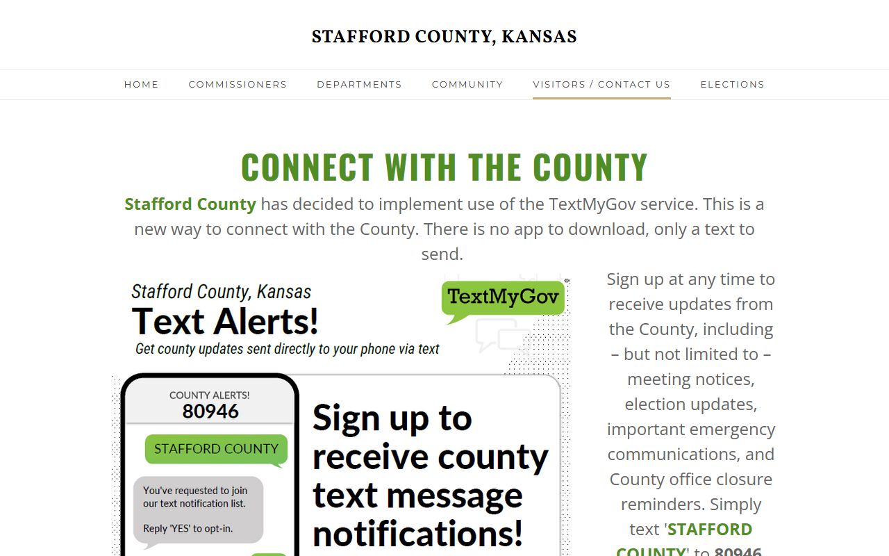 Stafford County court records county contact page and TextMyGov