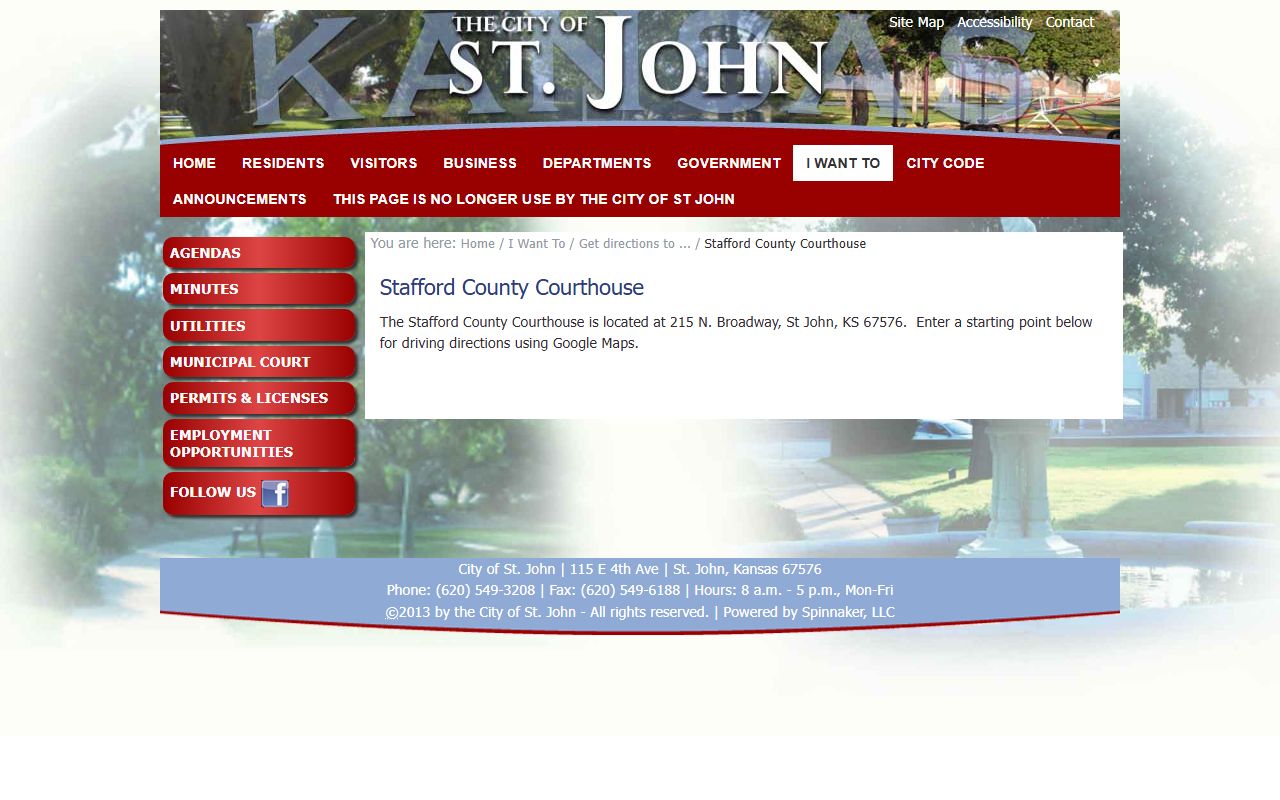 Stafford County court records courthouse directions page