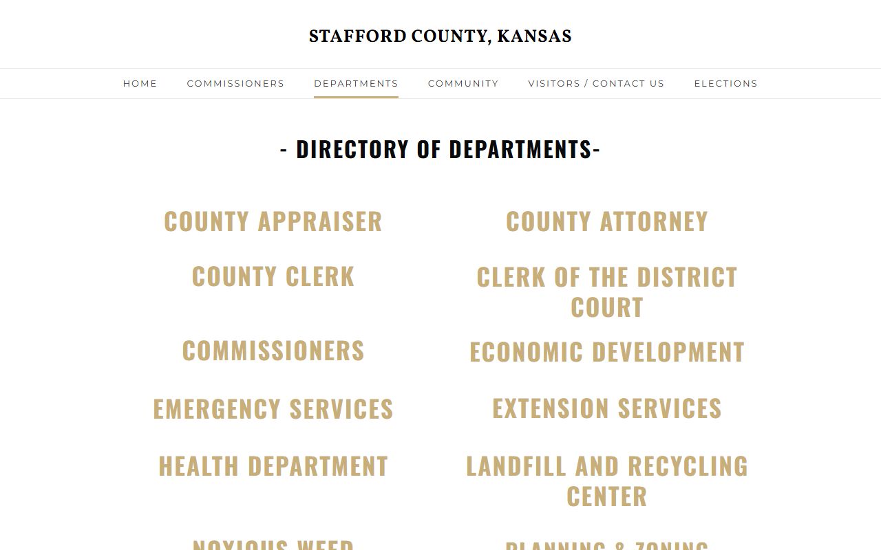 Stafford County court records department directory
