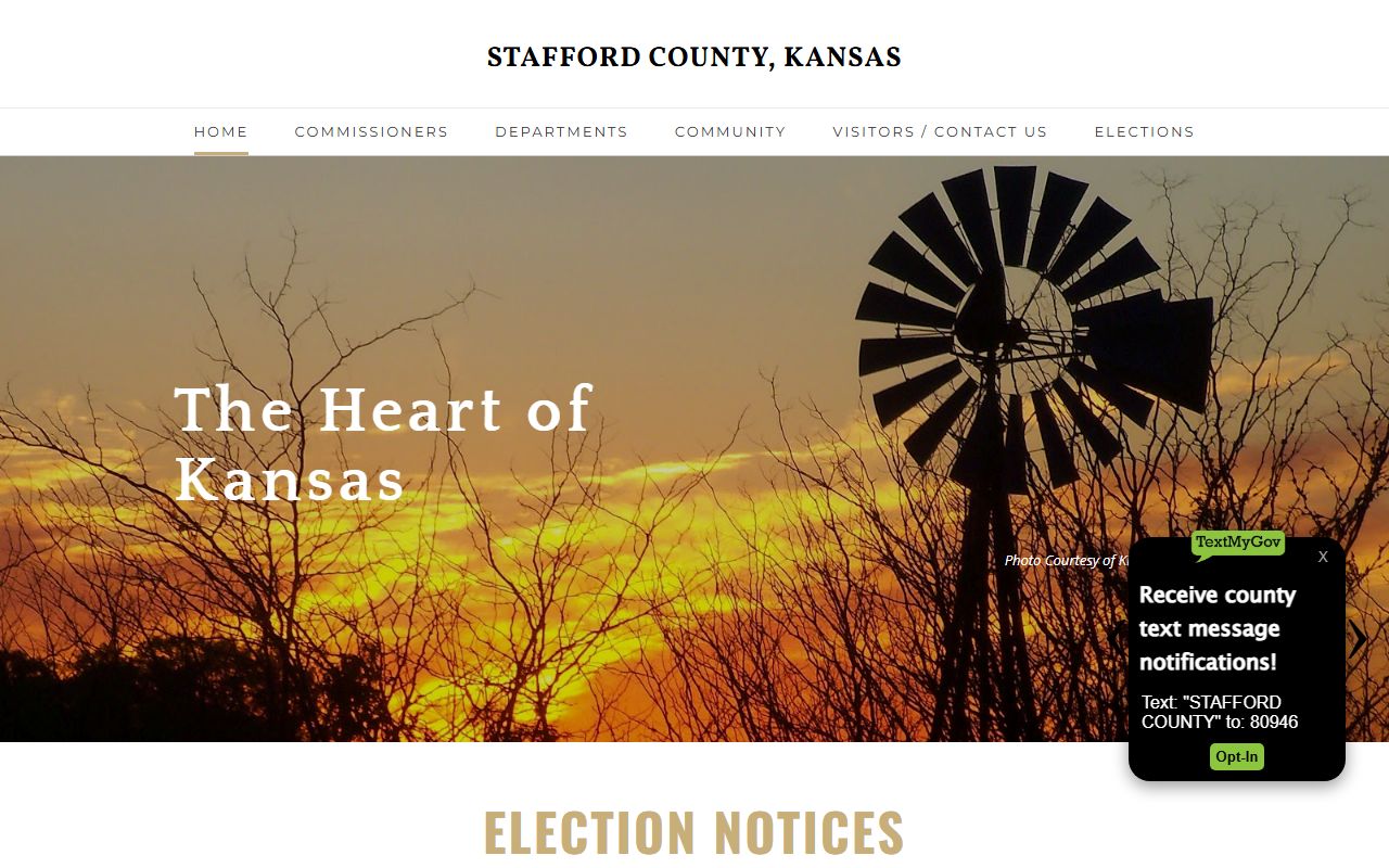 Stafford County court records homepage navigation
