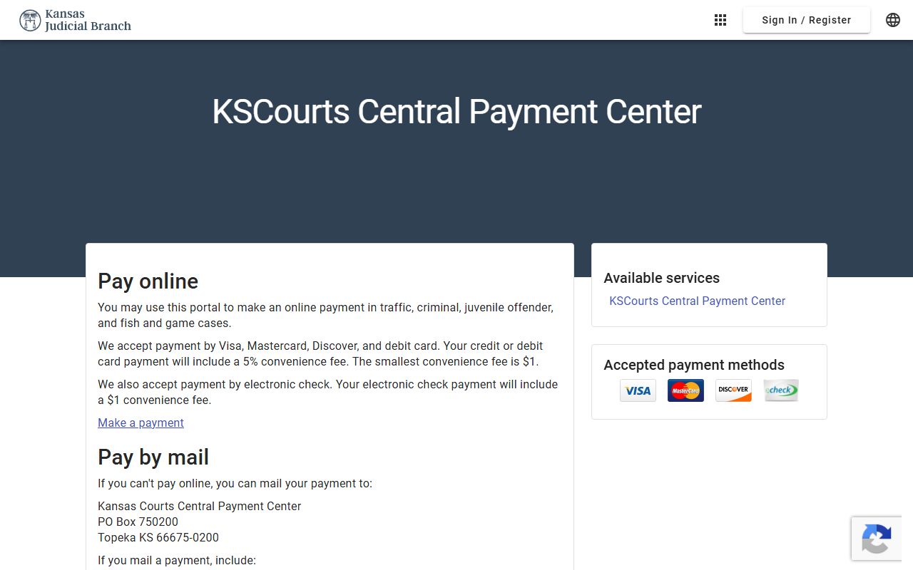 Stafford County traffic court records Kansas Courts payment and case information